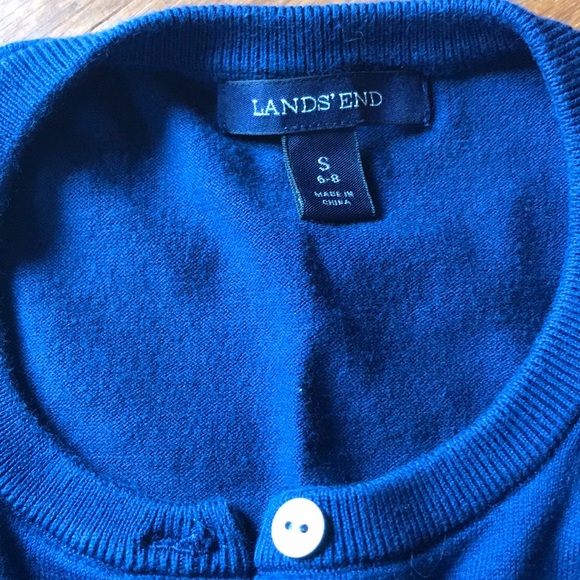 Lands End; Sweater, Cardigan, Crewneck, Button - Picture 2 of 2